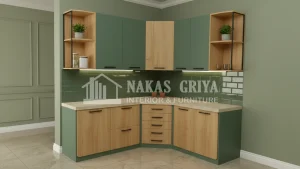 Lemari Dapur Model L Shaped Kitchen Cabinet
