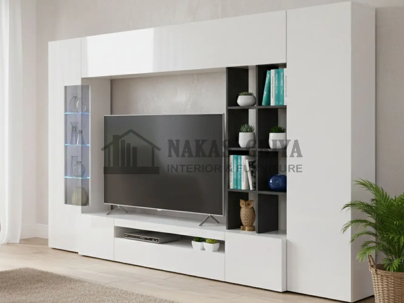 Rak Lemari TV HPL Minimalis Terbaru Jepara