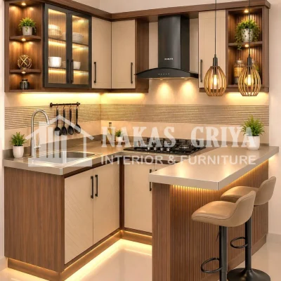 Kitchen Set Minimalis Motif Natural
