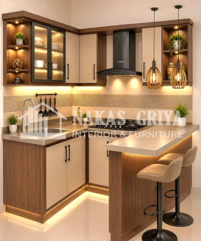 Kitchen Set Minimalis Motif Natural