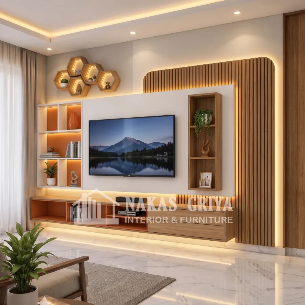 Lemari TV Minimalis Modern HPL Jepara